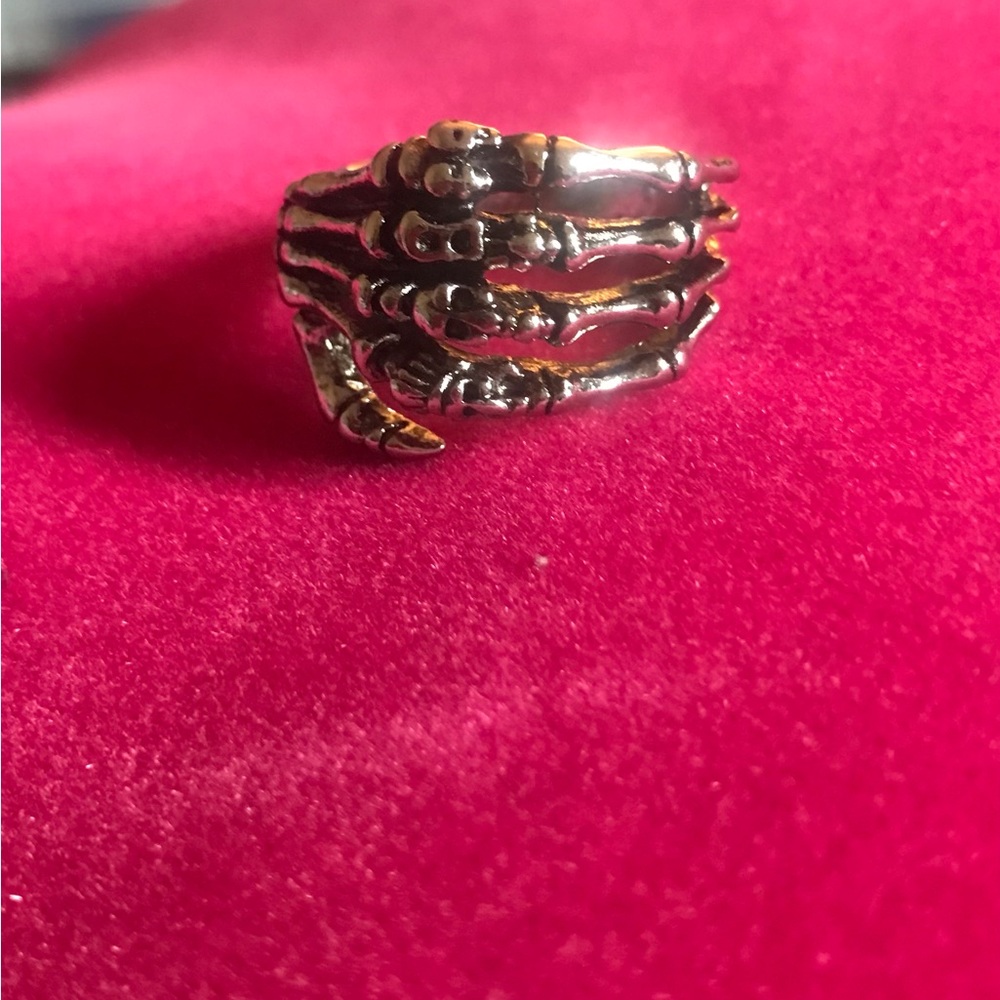 Stainless Steel Skeleton Hand Ring